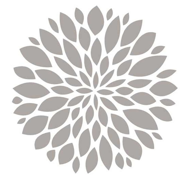 Glenna Jean Millie Grey Flower Wall Decal FREE SHIPPING 28.00