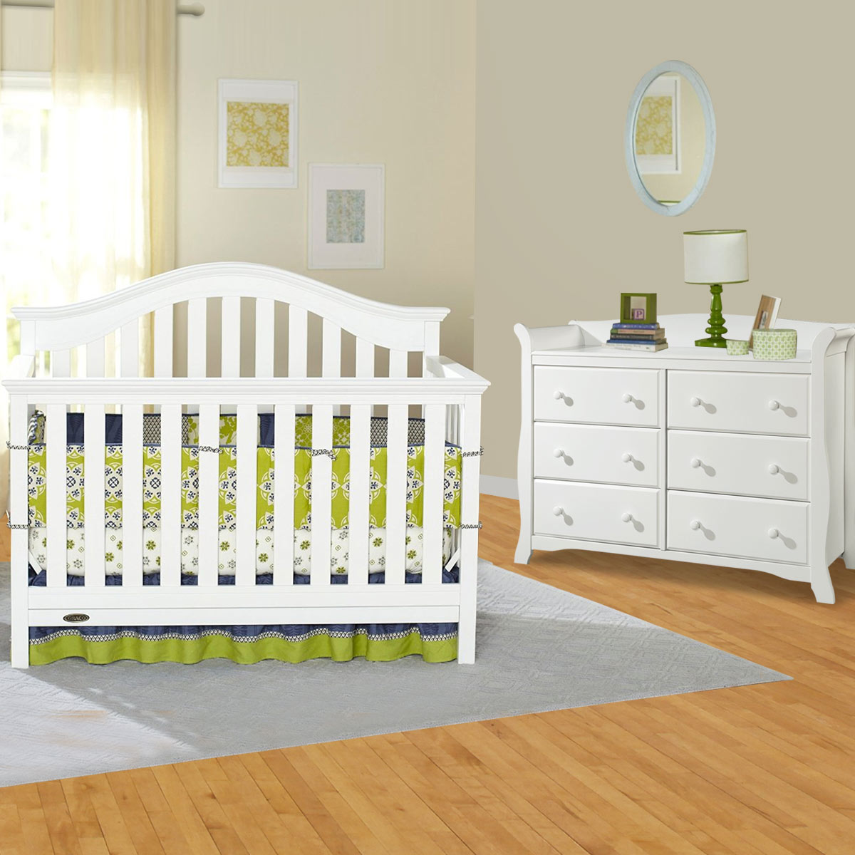 Graco Cribs Bryson 2 Piece Nursery Set 4in1 Convertible Crib and