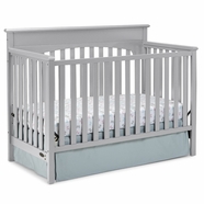Graco Cribs Lauren 4 in 1 Convertible Crib in Pebble Gray