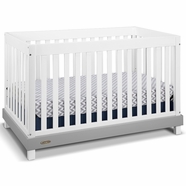 Graco Cribs Maddox Convertible Crib in White/Gray