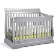 Graco Cribs Maple Ridge 4 in 1 Convertible Crib in Pebble Gray
