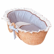 Hoohobbers Classic Blue Moses Basket