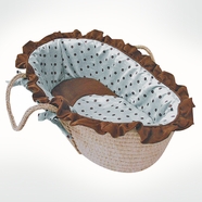 Hoohobbers Dots Blue Moses Basket