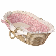 Hoohobbers Versailles Pink Moses Basket