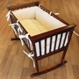 Hoohobbers White Pique 3 Piece Cradle Bedding Set