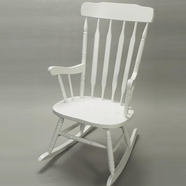 Kid's Korner Deluxe Adult Spindle Rocking Chair in White