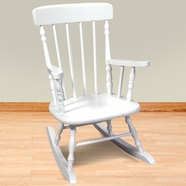 Kid's Korner Deluxe Child's Spindle Rocking Chair in White