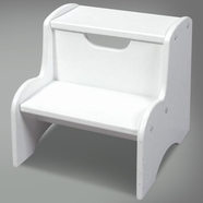 Kid's Korner Two Step Stool in White Finish