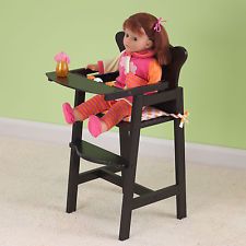 Kidkraft Espresso Lil Doll High Chair - Click to enlarge