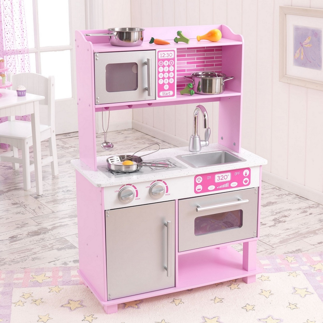 Kidkraft Toddler Kitchen with Removable Sink in Pink FREE SHIPPING