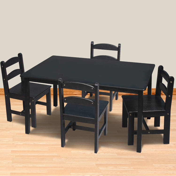 Infant Rectangle Table Kids Korner Rectangle Table with 4 Chairs in Espresso FREE SHIPPING