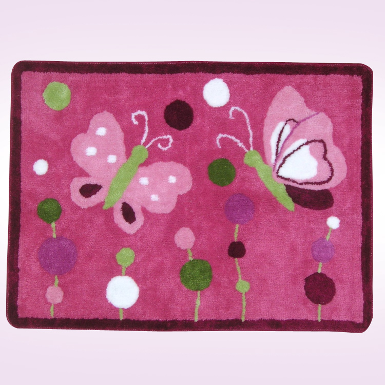 Deep Raspberry Rug Swirl Lambs & Ivy Raspberry Swirl Butterfly Rug FREE SHIPPING - $42.95