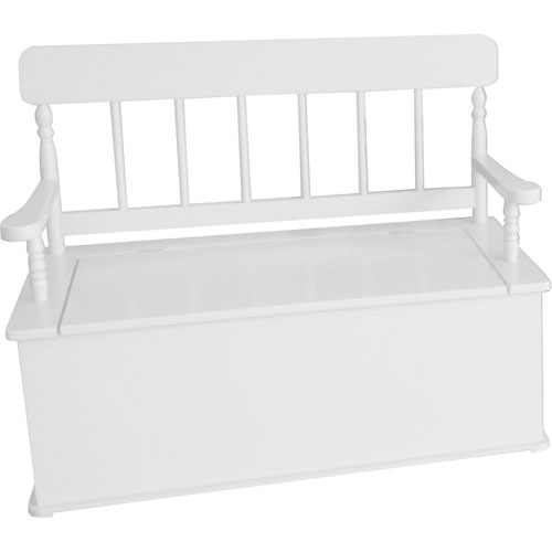 Levels of Discovery Simply Classic White Bench Seat with Storage FREE