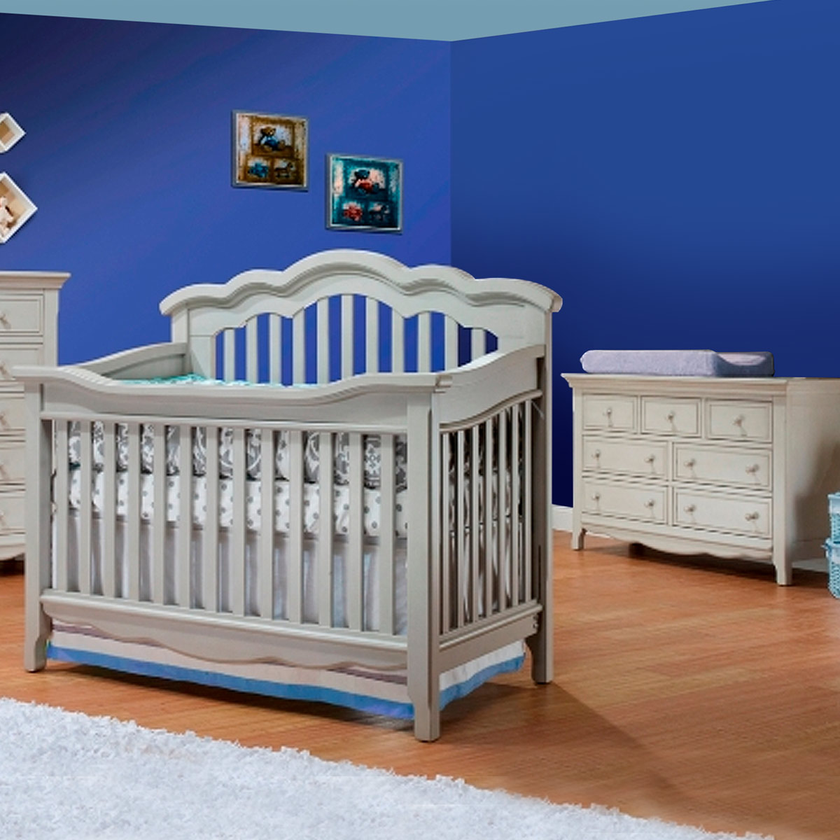 blue crib and dresser set Sorelle Luna Convertible Crib and Dresser Set main image 0