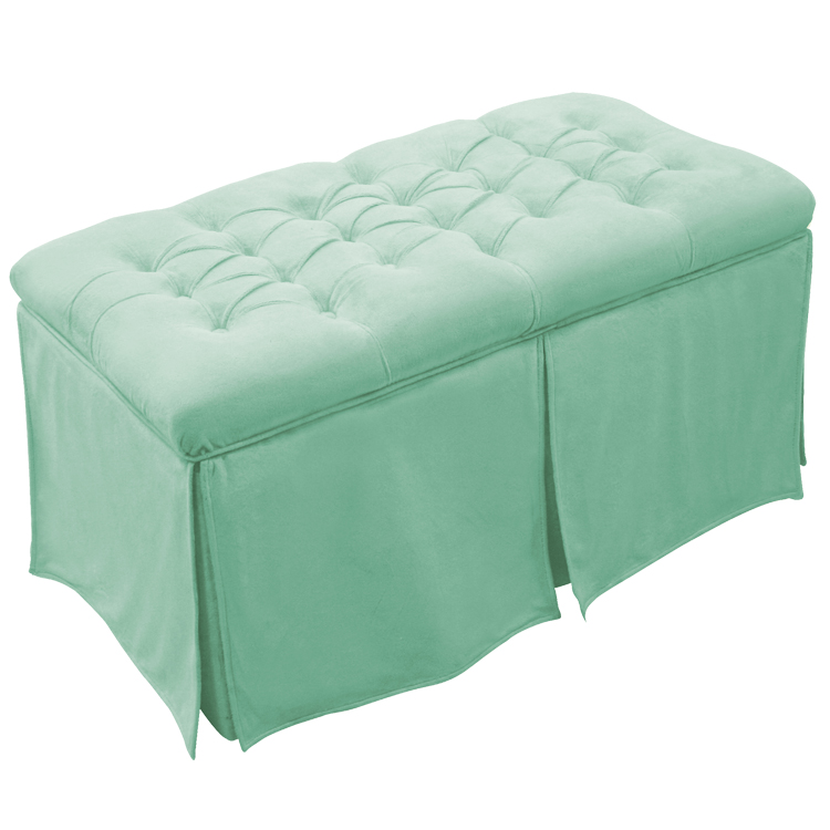 Magical Harmony Kids Tufted Toy Box in Blue FREE SHIPPING