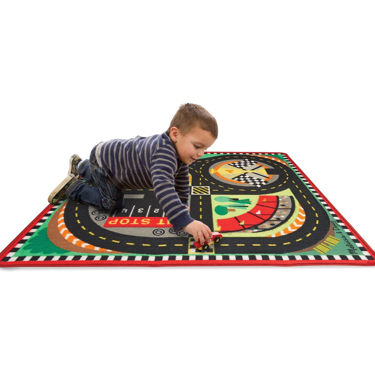 Round Racetrack Rug Melissa & Doug Round The Race Track Play Rug with Vehicles FREE SHIPPING