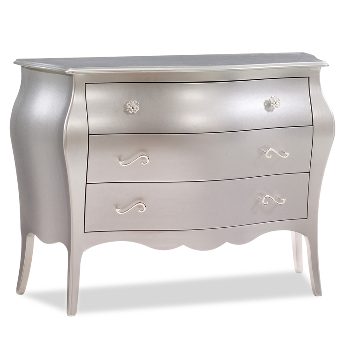 Natart Alexa 3 Drawer Dresser in Silver FREE SHIPPING