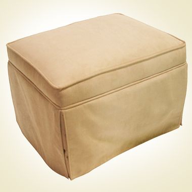 NewCo International Taylor Ottoman in Beige Microfiber - Click to enlarge