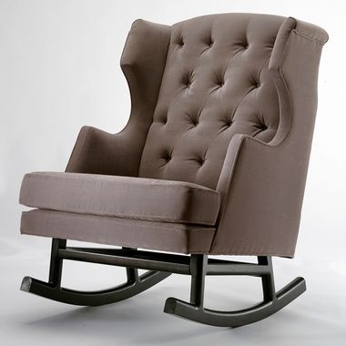 Nurseryworks Empire Rocker in Slate with Dark Legs FREE SHIPPING