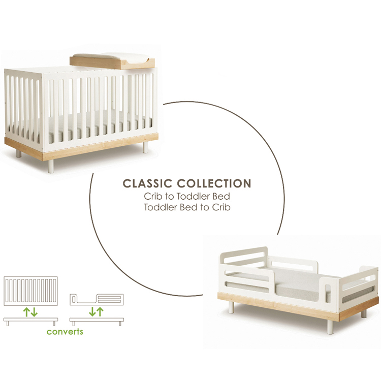 Kids Classic Collection Toddler Bed Conversion Kit White by Oeuf
