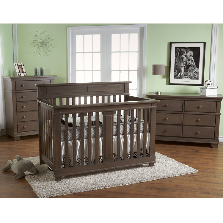 Pali 3 Piece Nursery Set - Torino Forever Crib, Double Dresser and 5 Drawer Dresser in Slate Pali 3 Piece Nursery Set - Torino Forever Crib, Double Dresser and 5 Drawer Dresser in Slate