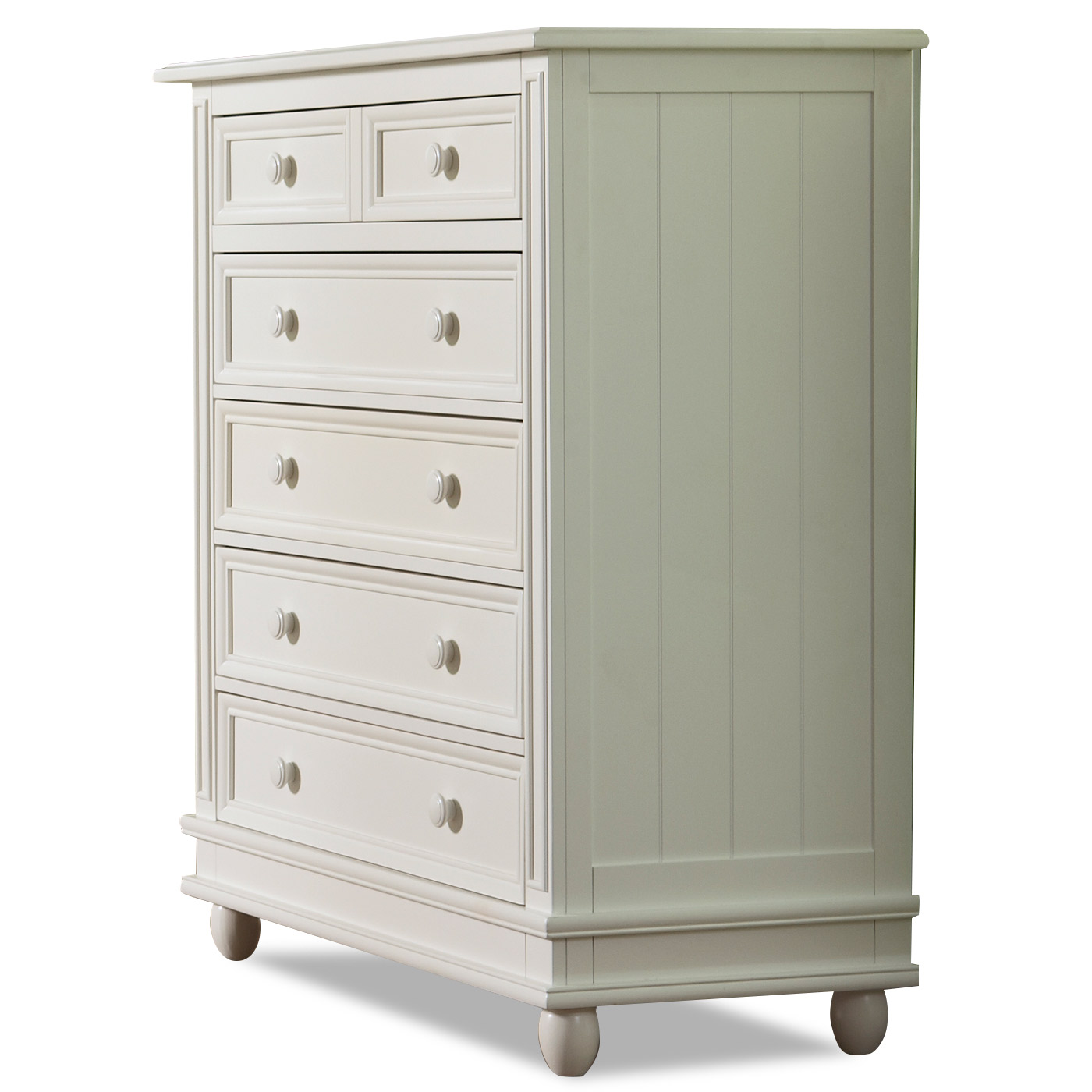 Pali Marina 5 Drawer Dresser in White