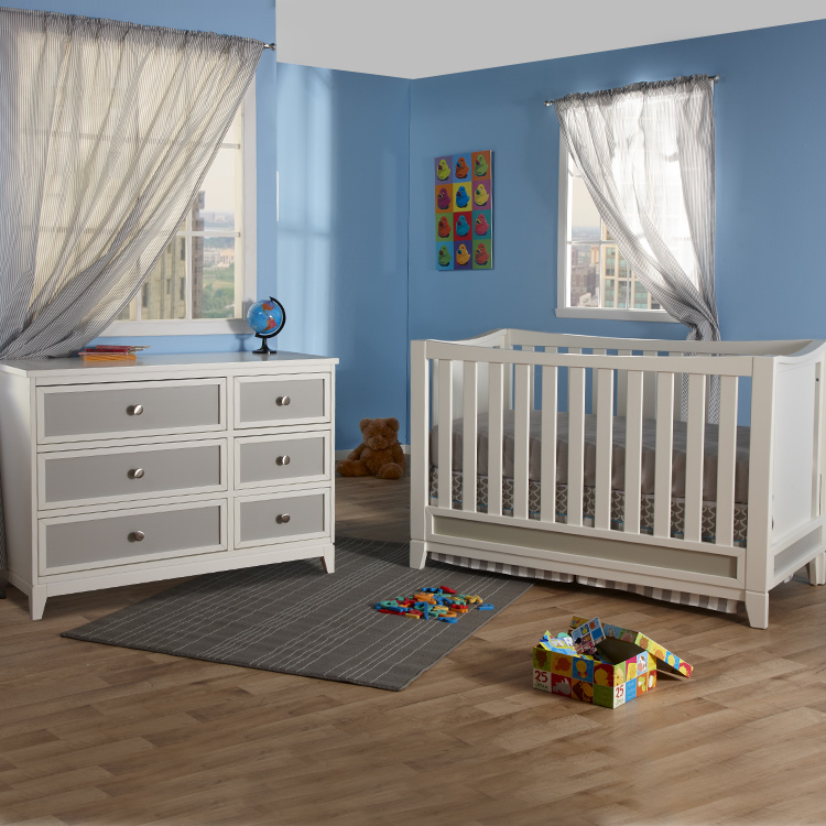 grey crib with white dresser Pali 2 Piece Nursery Set - Nursery Set