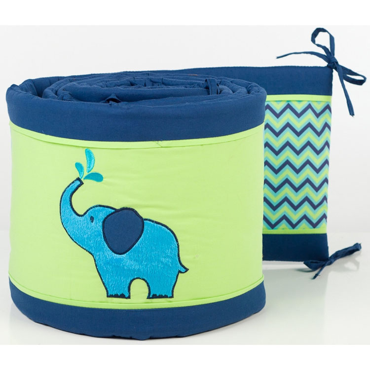 Pam Grace Creations Zig Zag Elephant Crib Bumper FREE SHIPPING
