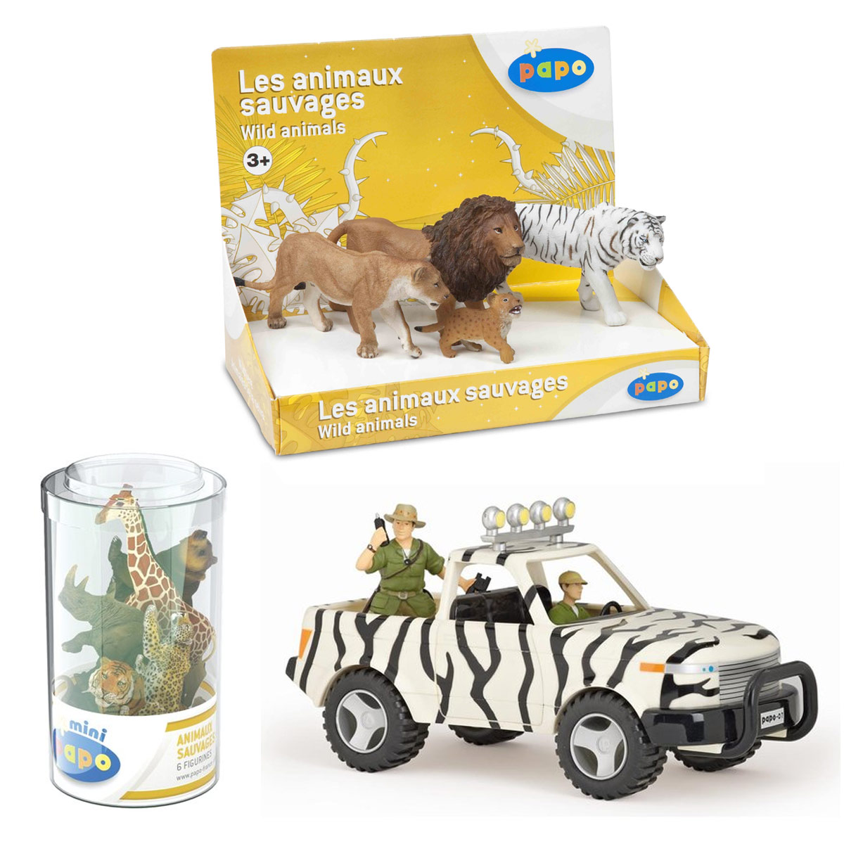 Papo Safari: Mini Tub's Wild Lot 2, Big Cats Five Piece Box