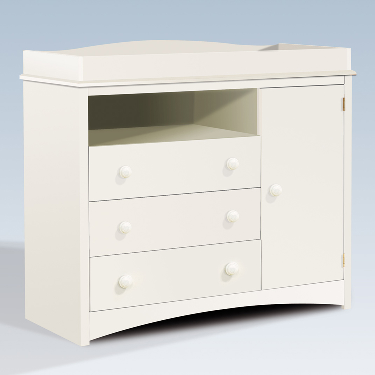 SouthShore Contemporary Changing Table in White 2280 FREE SHIPPING