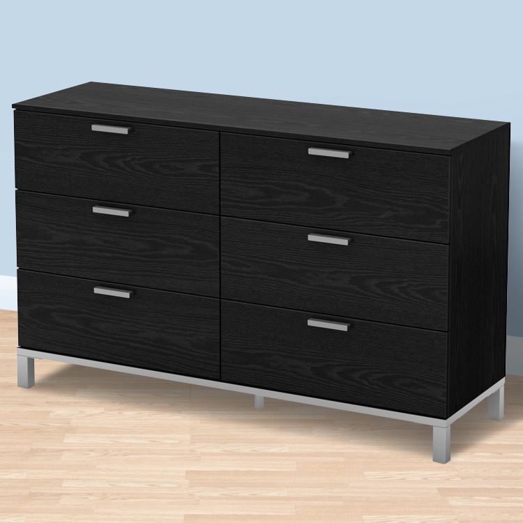 Southshore Flexible Dresser in Black Oak FREE SHIPPING