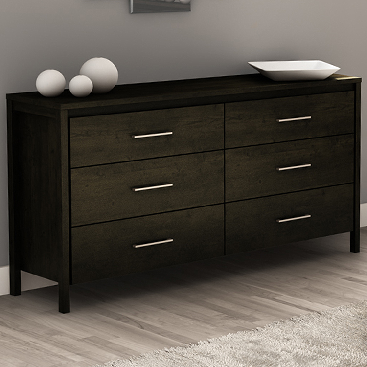 blue dress for baby girl Tuhome Becca 6 Drawer Double Dresser , Four Legs, Metal Hardware main image 1