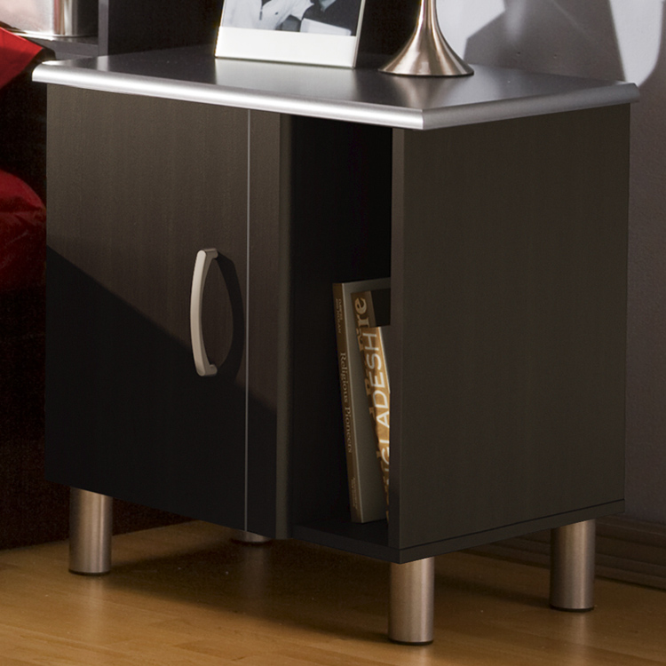 South Shore Lazer Night Stand in Black Onyx/Charcoal 3127 FREE SHIPPING