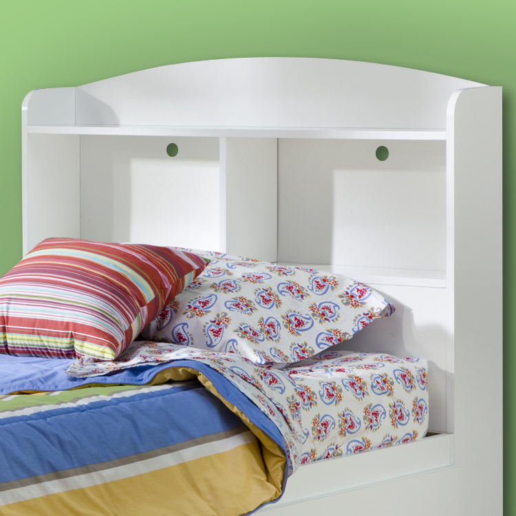 SouthShore Logik 39" Twin Bookcase Headboard in Pure White 3360 FREE