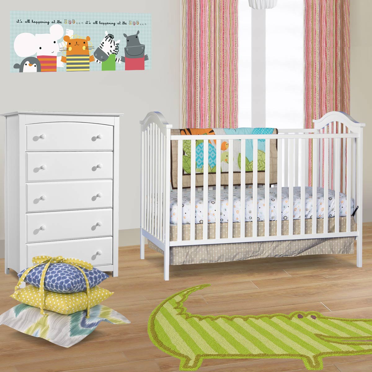 Storkcraft 2 Piece Nursery Set Hampton Convertible Crib and Kenton 5