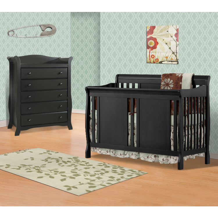 black nursery dresser Storkcraft 3 Piece Nursery Set