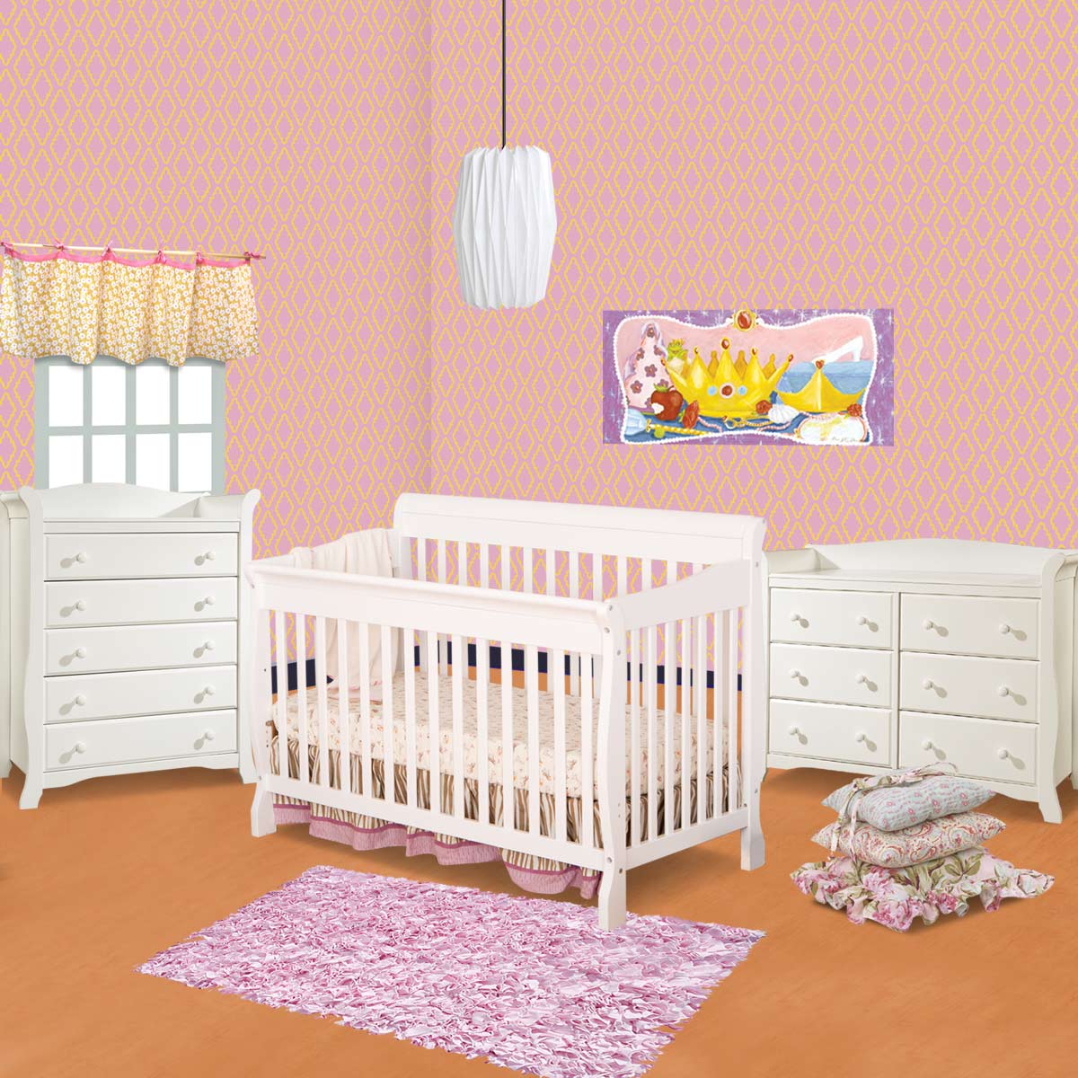 Storkcraft 3 Piece Nursery Set Modena Convertible Crib, Avalon 5