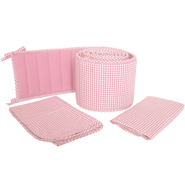 Sleeping Partners Tadpoles Classics Pink Gingham Crib Bedding