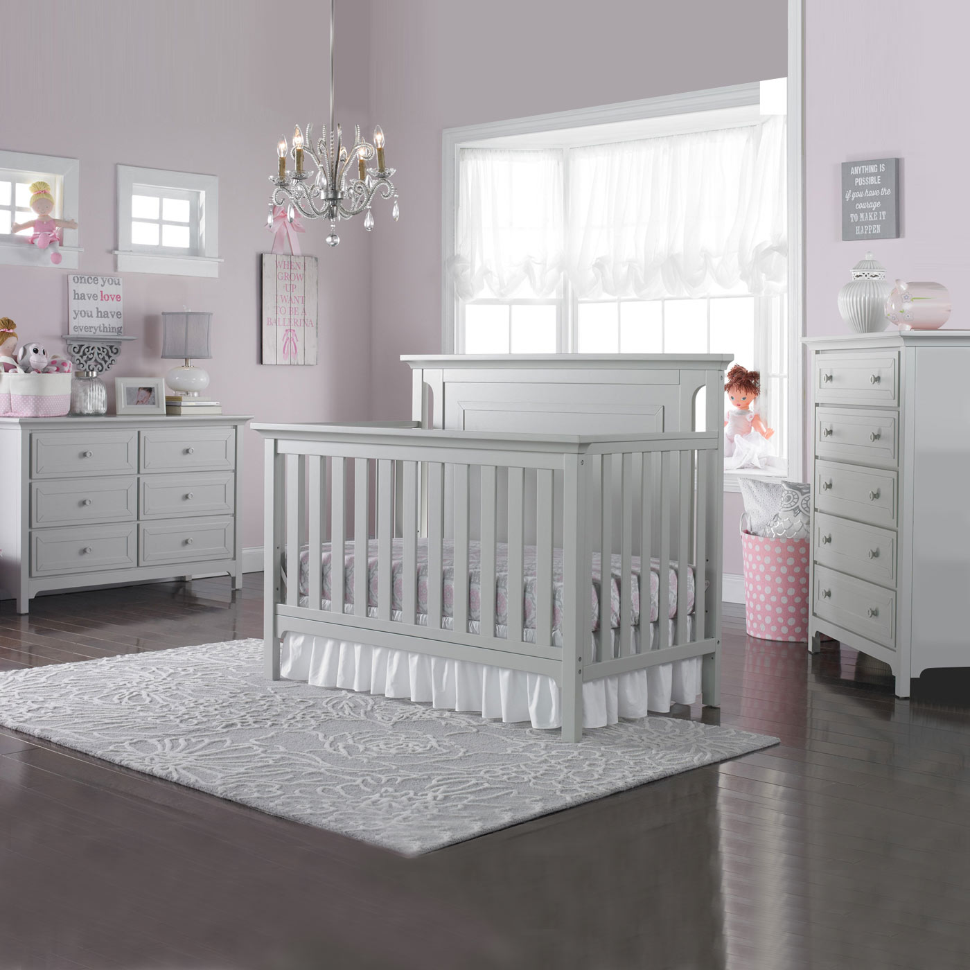 ti amo dresser misty grey Ti Amo Baby Castello Dressing Kit for Double Dresser main image 0