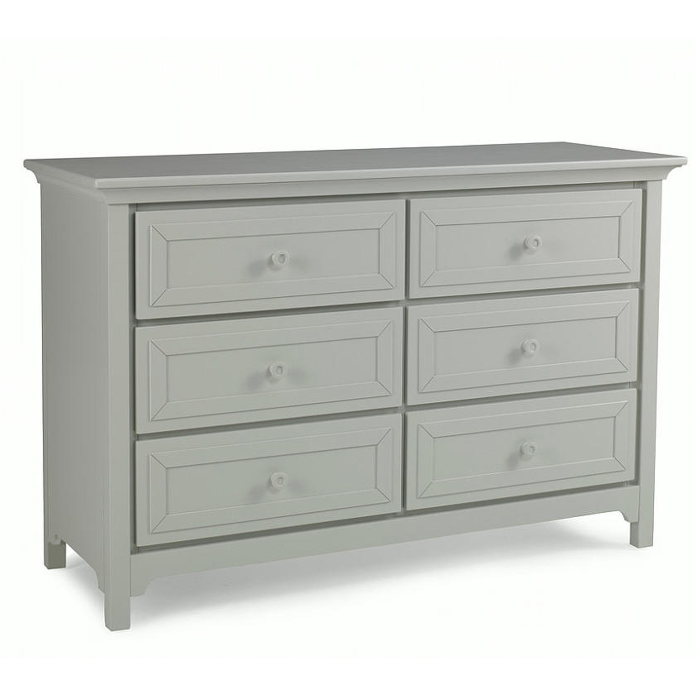 Ti Amo 6 Drawer Double Dresser, Misty Grey