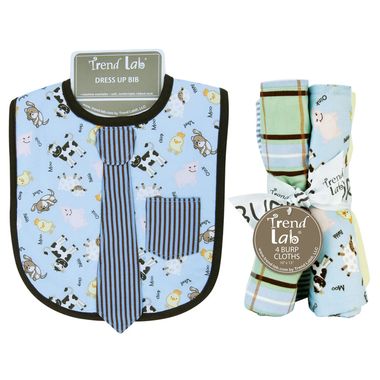 Trend Lab Baby Barnyard Dress Up Necktie Bib