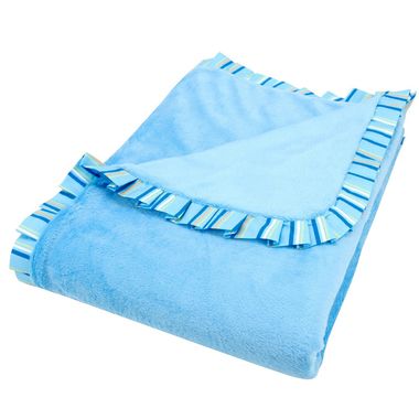 Trend Lab Levi Ruffle Trimmed Receiving Blanket