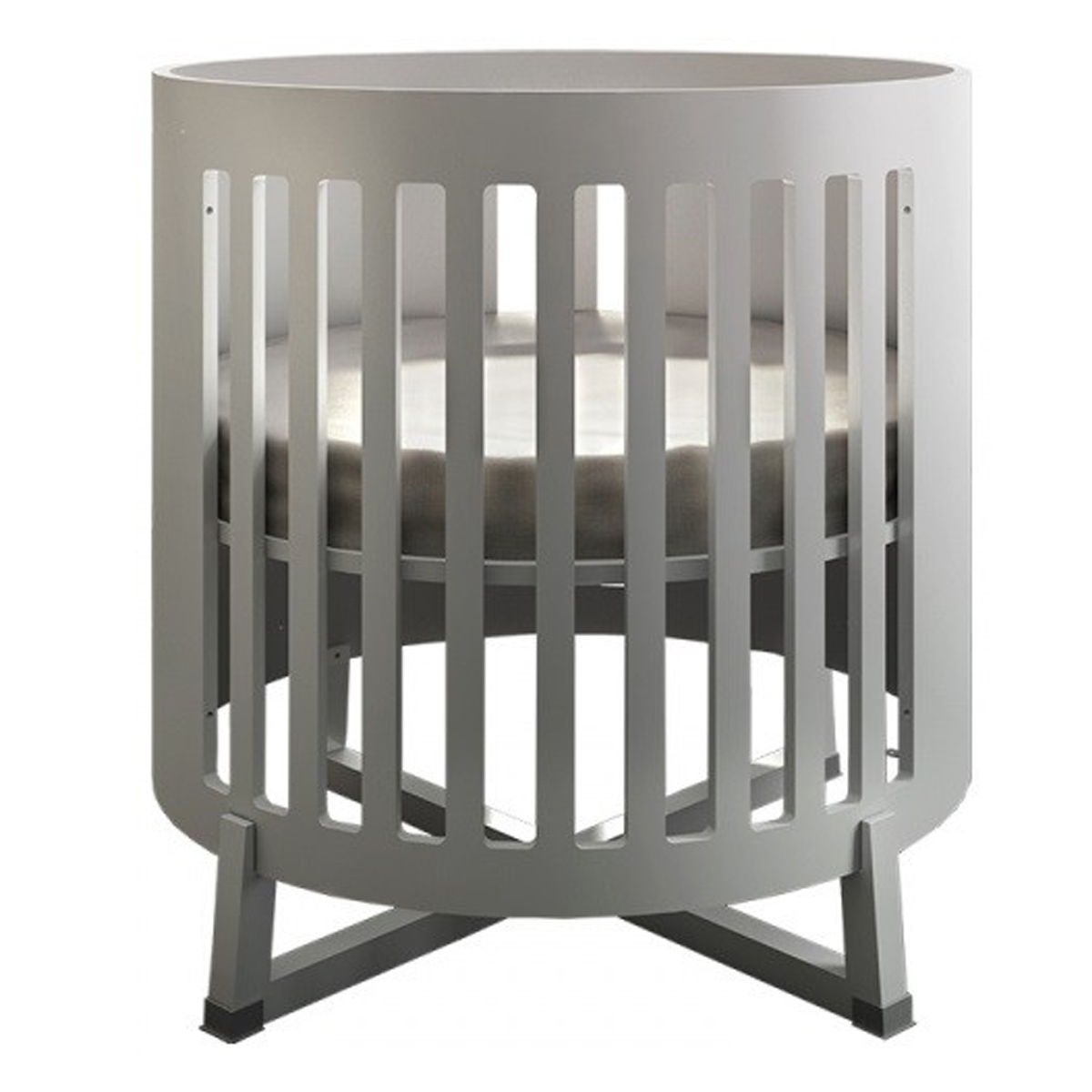 Tulip Soren Round Convertible Crib in White FREE SHIPPING