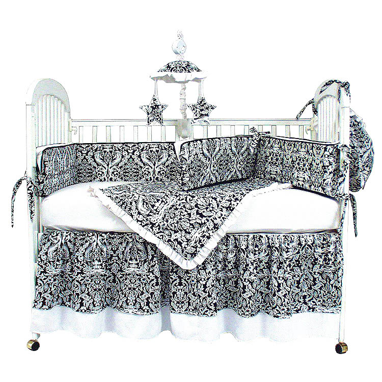 Versailles Black Crib Bedding Collection FREE SHIPPING