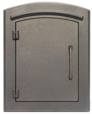 Manchester Plain Door Column Mailbox with Security Chute
