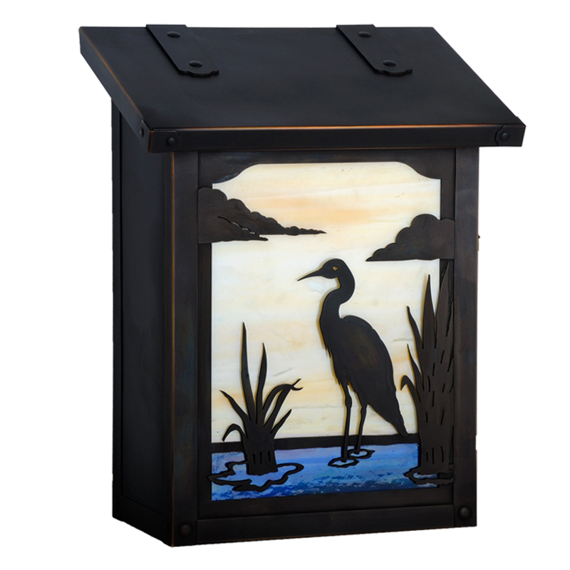 Blue Heron Vertical Mailbox