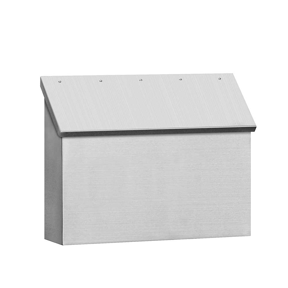 Horizontal Wall Mount Stainless Steel Mailbox