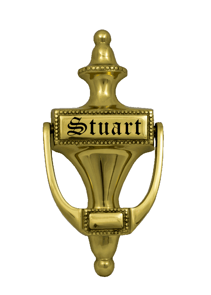 K9060 Engraved Brass Door knocker