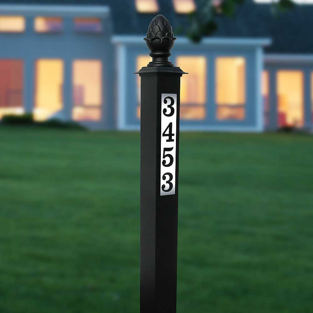 Lamp Post Lighted Address Signs