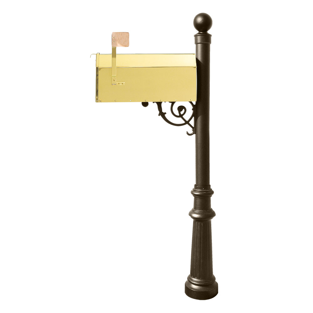 Provincial Brass Mailbox and Post Package